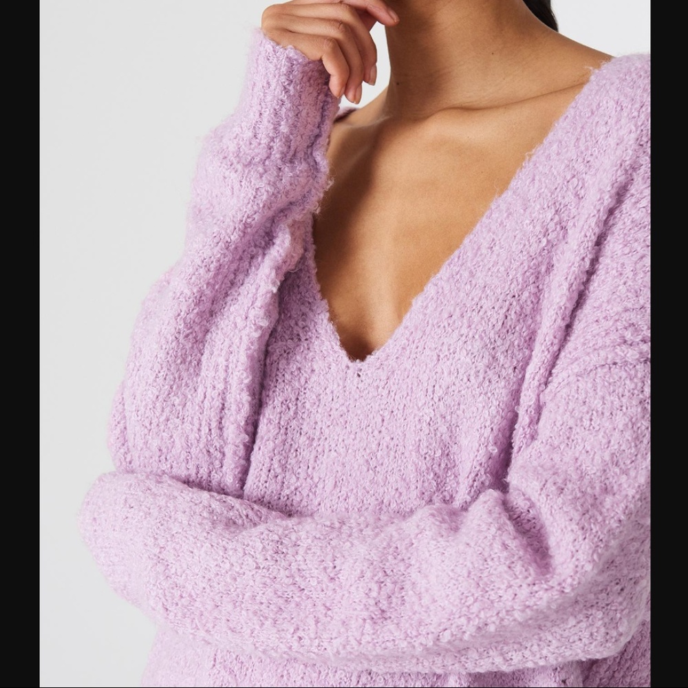 ✨NEW✨Free People Oversized Chunky V-Neck Sweater